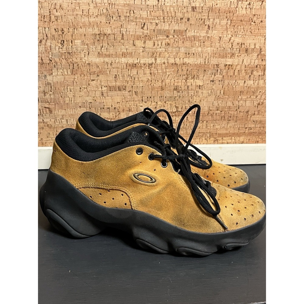 Rare Oakley Flesh Shoethree Braindead Men 12.5 Vintage Tan Suede Lace Shoes - Picture 1 of 10